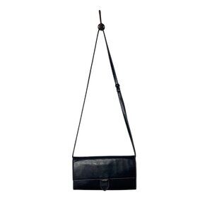Mary Kay Black Faux Leather Crossbody Wallet Multiple Compartments Organizer